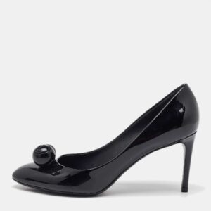 Louis Vuitton Black Patent Leather Ball Pumps Size 38