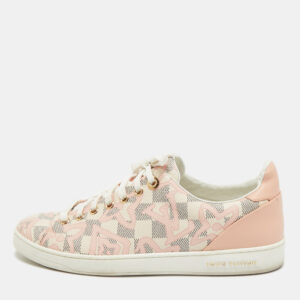 Louis Vuitton Rose Ballerine Damier Azur Tahitienne Bora Bora Sneakers Size 40