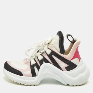louis vuitton multicolor leather and mesh archlight sneakers size 39
