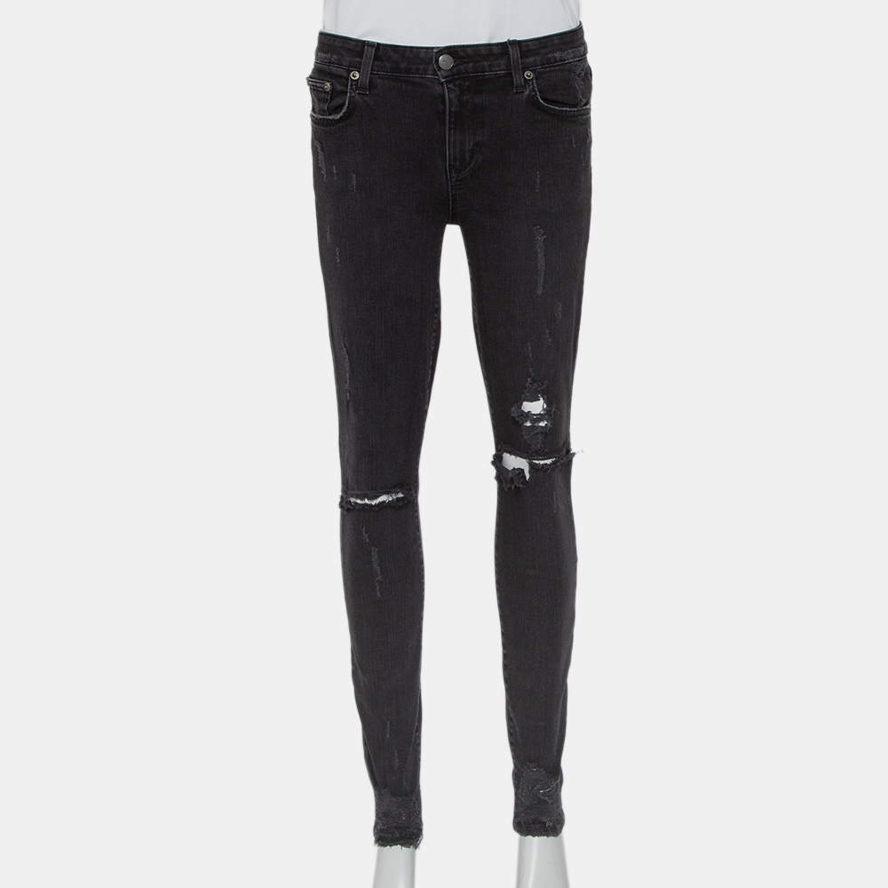 luxury-women-lovers-friends-used-clothes-p437819-009 Lovers + Friends Black Denim Distressed Skinny Ricky Jeans M