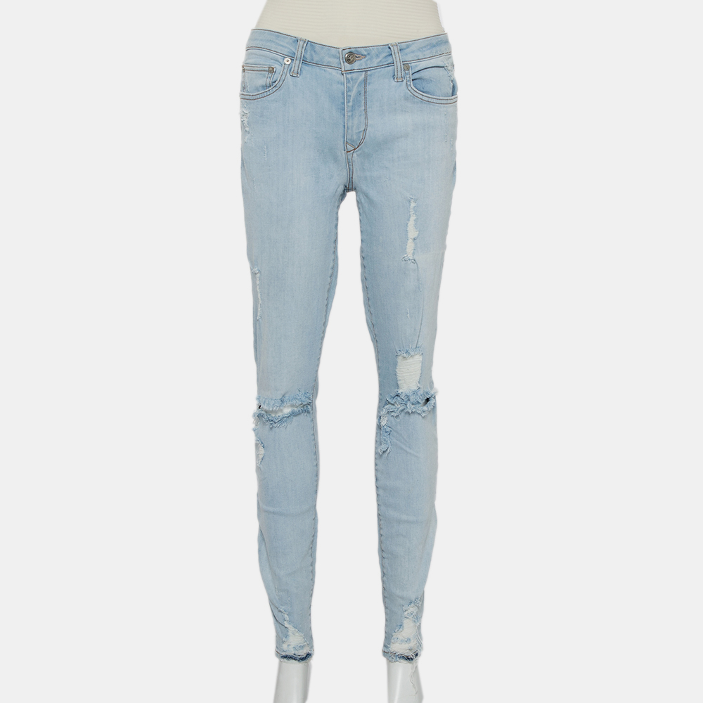 luxury-women-lovers-friends-used-clothes-p438159-008 Lovers + Friends Blue Light Wash Denim Distressed Skinny Jeans M