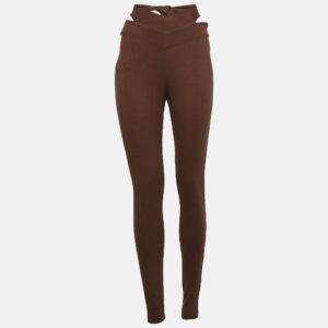 LPA Brown Jersey Tie-Up Waist Trousers M