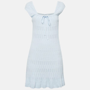 LPA Blue Knit Francesca Mini Dress M