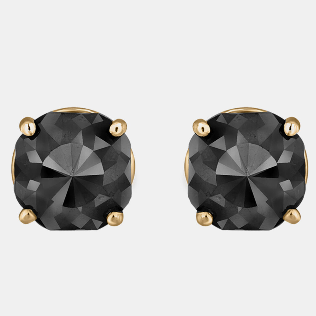 luxury-women-luv-eclipse-new-fine-jewelry-p1108737-002 14K Yellow Gold Black Stone Stud Earrings (Appox 7.00 cts)