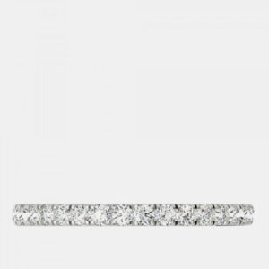 14K White Gold Natural Diamond Wedding Band (1/3 Ctw) US 7