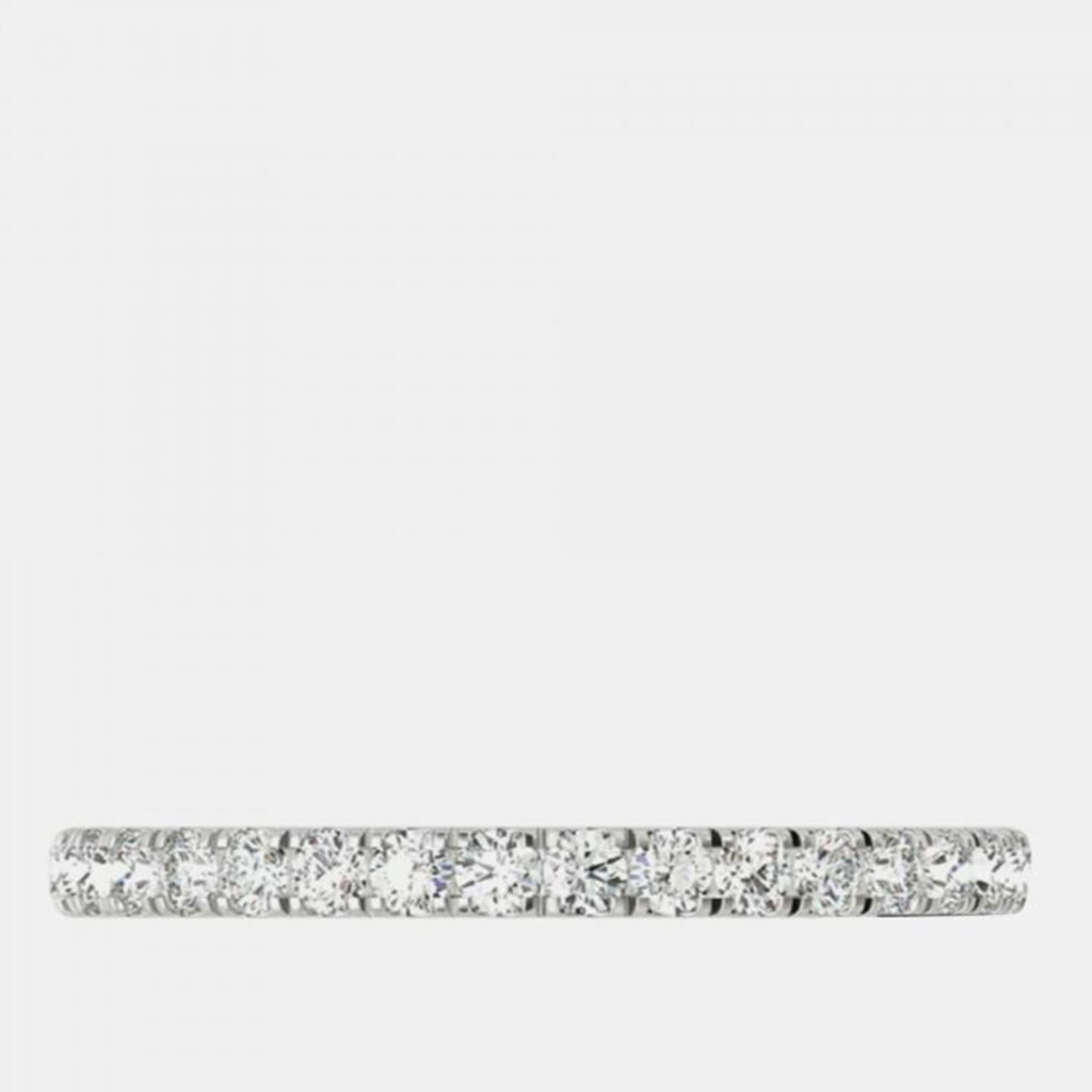 14K White Gold Natural Diamond Wedding Band (1/3 Ctw) US 7