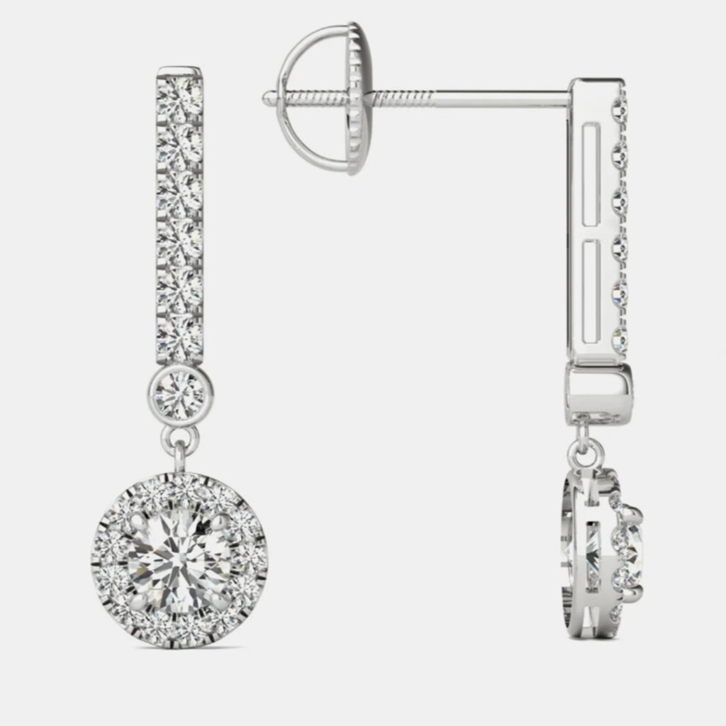 luxury-women-luv-eclipse-new-fine-jewelry-p1132807-002 14K Gold Natural Diamond Dangle Halo Screw Back Earrings (3/4 Ctw)