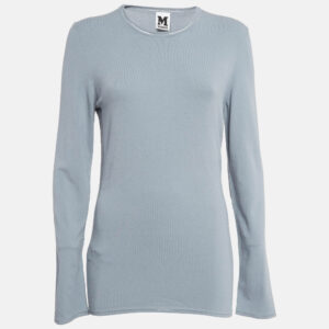 M Missoni Grey Knit Full Sleeve Top L
