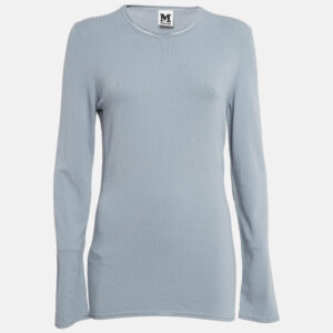 M Missoni Grey Knit Full Sleeve Top L