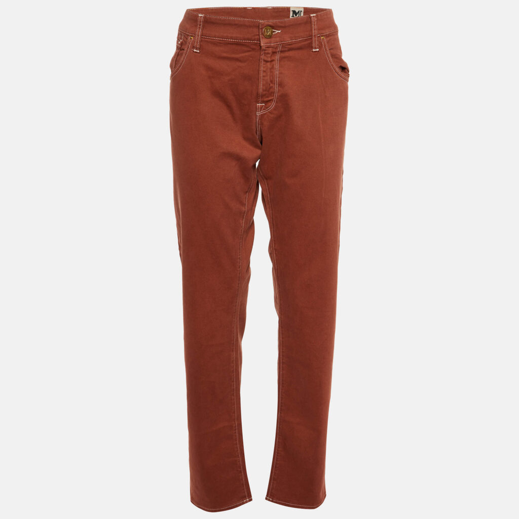 M Missoni Denim Brown Cotton Regular Fit Jeans L/Waist 39"