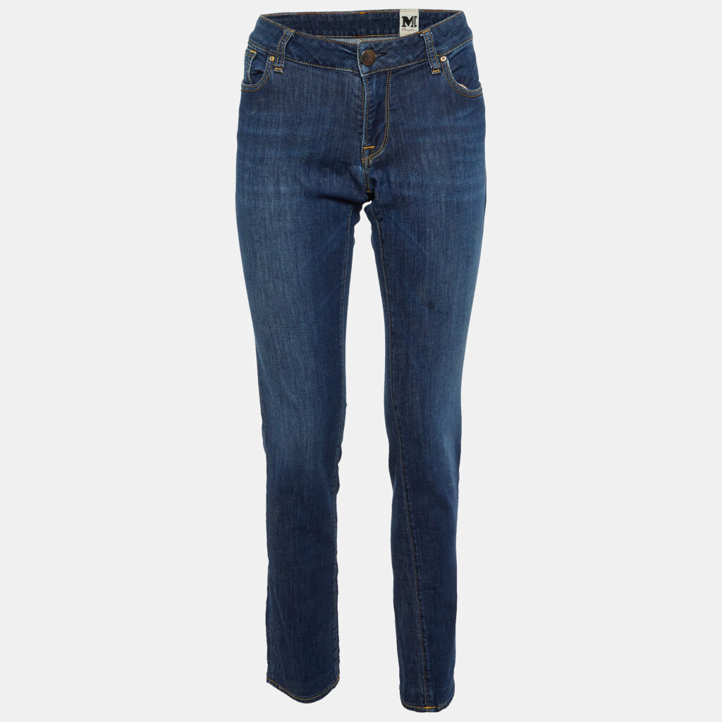 luxury-women-m-missoni-denim-used-clothes-p1147048-004.jpg M Missoni Denim Blue Cotton Skinny Fit Jeans L/Waist 33"