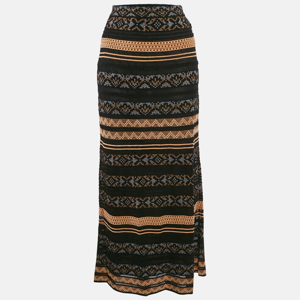 luxury-women-m-missoni-new-clothes-p1093696-002 M Missoni Multicolor Patterned Knit Maxi Skirt S