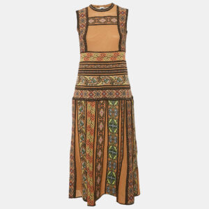 M Missoni Multicolor Patterned Knit Sleeveless Midi Dress M