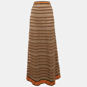 M Missoni Multicolor Patterned Knit Maxi Skirt L