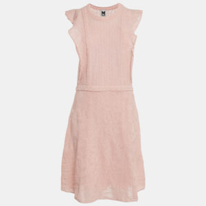 m missoni pink patterned knit midi dress l