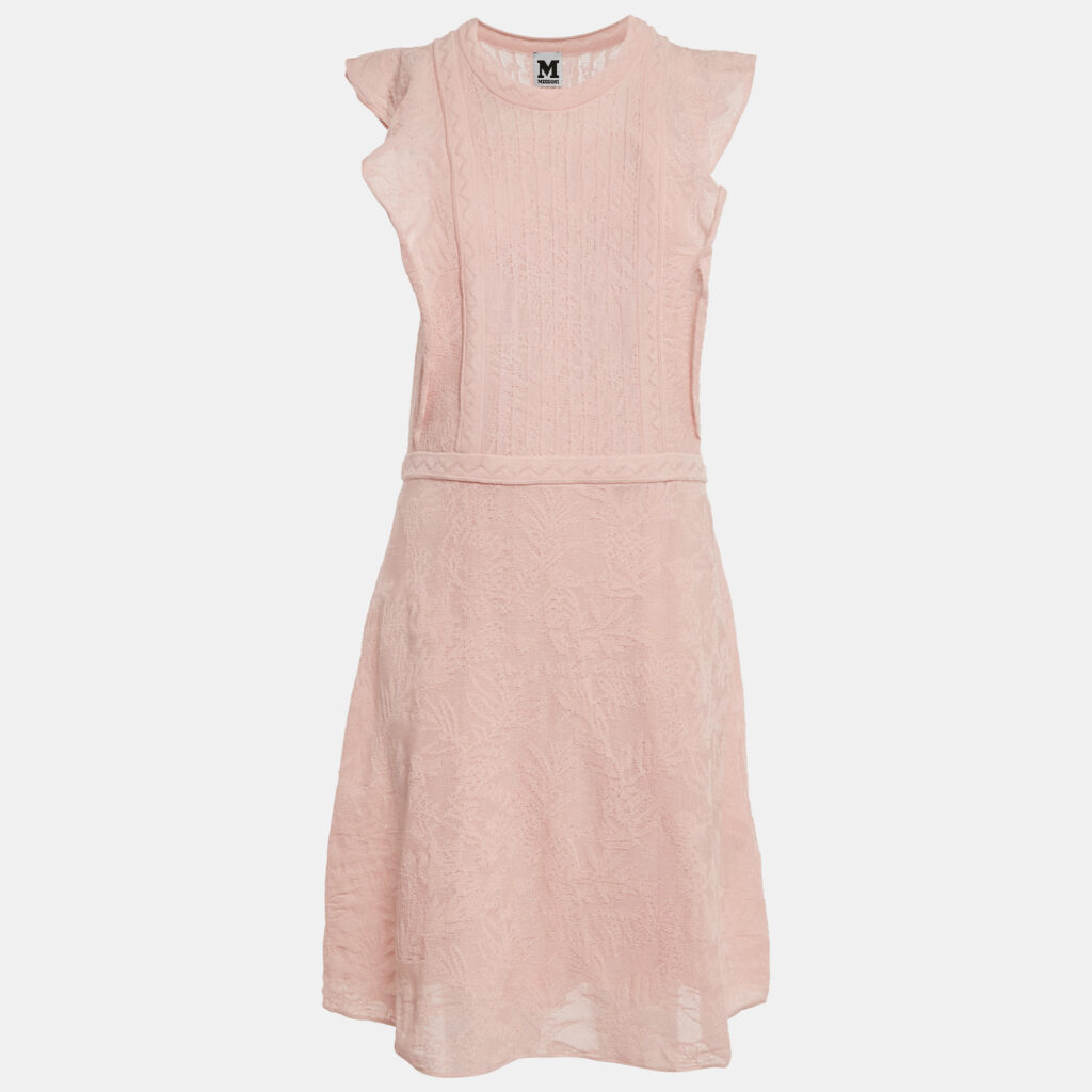 luxury-women-m-missoni-new-clothes-p1135654-009.jpg M Missoni Pink Patterned Knit Midi Dress L