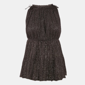 M Missoni Metallic Patterned Lurex Knit Sleeveless Top L