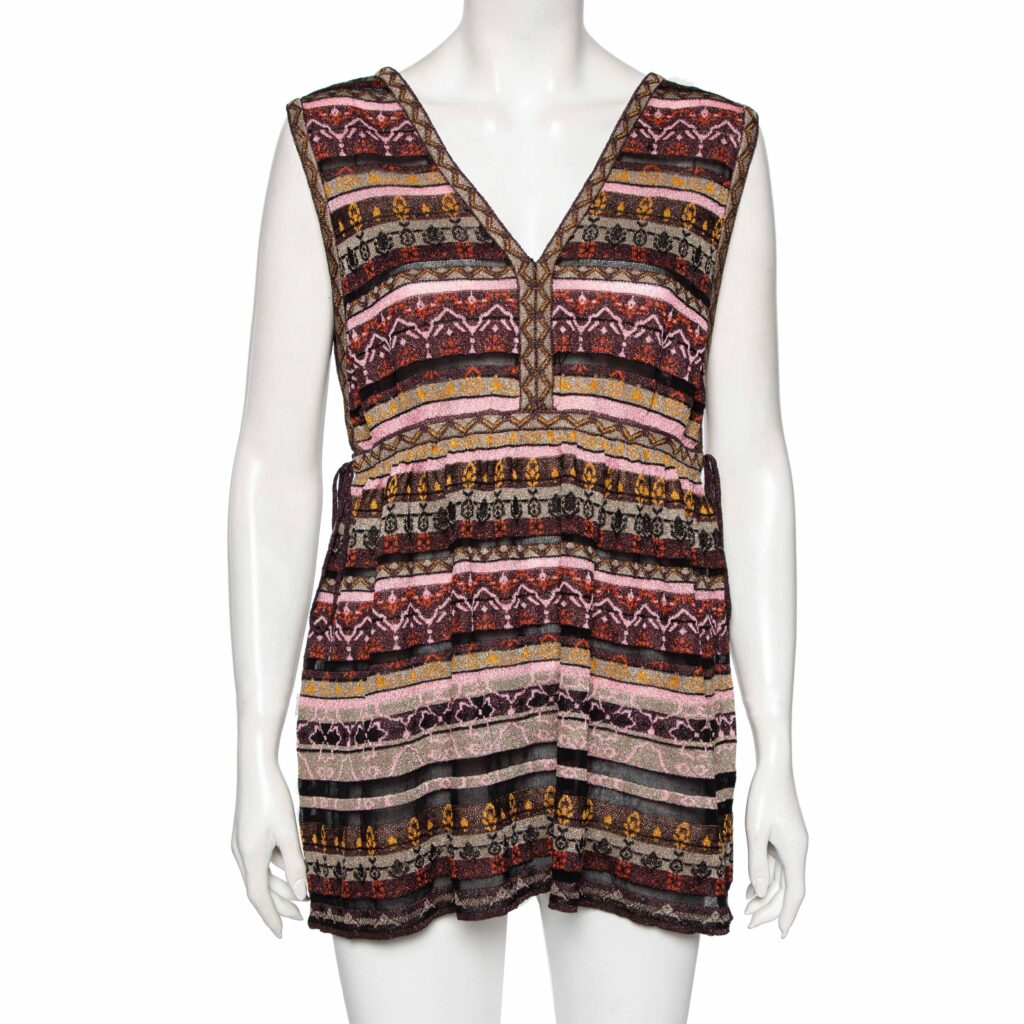 luxury-women-m-missoni-new-clothes-p568630-001-2 M Missoni Multicolored Lurex Knit Sleeveless Top L