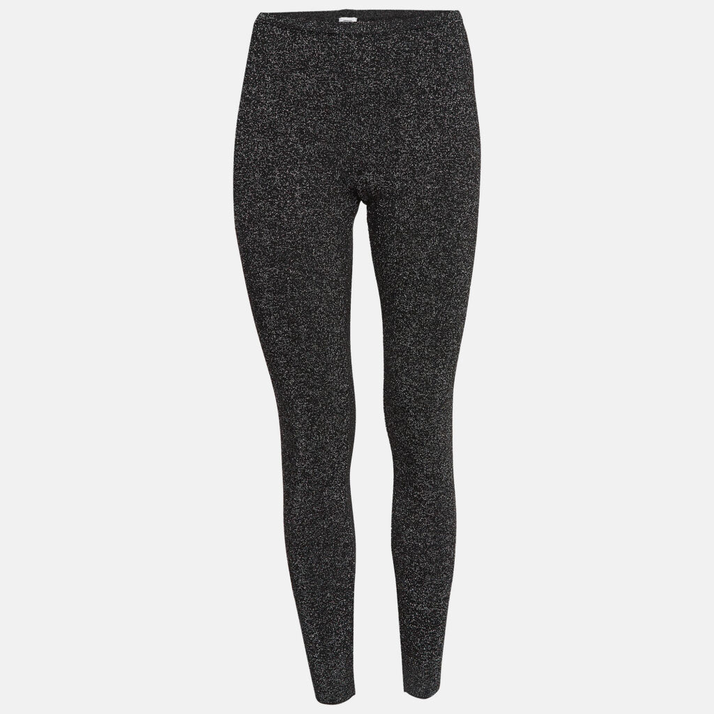 luxury-women-m-missoni-used-clothes-p1037864-001 M Missoni Black Lurex Knit Leggings M