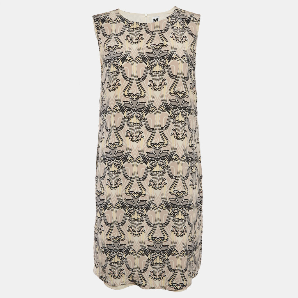 luxury-women-m-missoni-used-clothes-p1113850-002 M Missoni Pink Printed Silk Sleeveless Mini Dress L