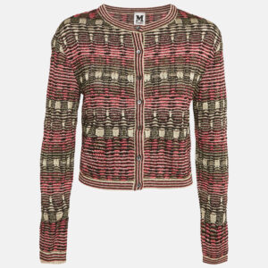 M Missoni Multicolor Lurex Knit Cardigan XL