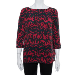 M Missoni Multicolor Printed Silk Oversized Top S