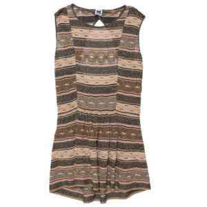 M Missoni Multicolor Lurex Knit Open Back Detail Mini Dress L