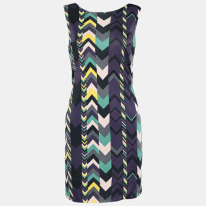 M Missoni Multicolor Printed Jersey Sleeveless Midi Dress M
