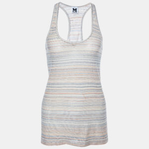 M Missoni Multicolor Lurex Knit Racer Back Tank Top M