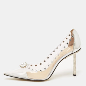Mach & Mach Transparent PVC and Leather Diamond Dreams Pumps Size 38