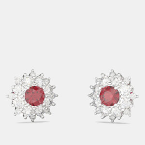 925 Sterling Silver Flower Color & Lab Grown Diamond Stud Earrings
