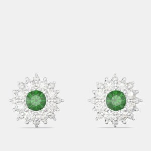 925 Sterling Silver Flower Color & Lab Grown Diamond Stud Earrings