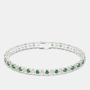 925 Sterling Silver Tennis Color & Lab Grown Diamond Bracelet