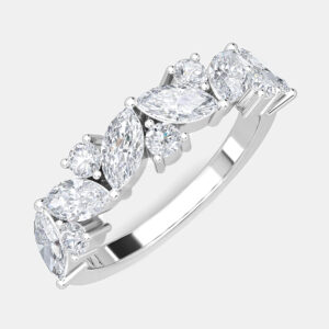 14K White Gold Fancy Lab Grown Band (1 3/4 ctw) US 7