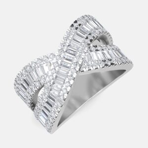 14K White Gold Baguette Fashion Band (2.30 ctw) US 7