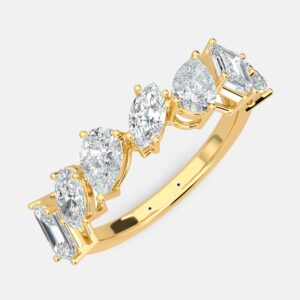 14K Yellow Gold Fancy Lab Grown Band (2.00 ctw) US 7