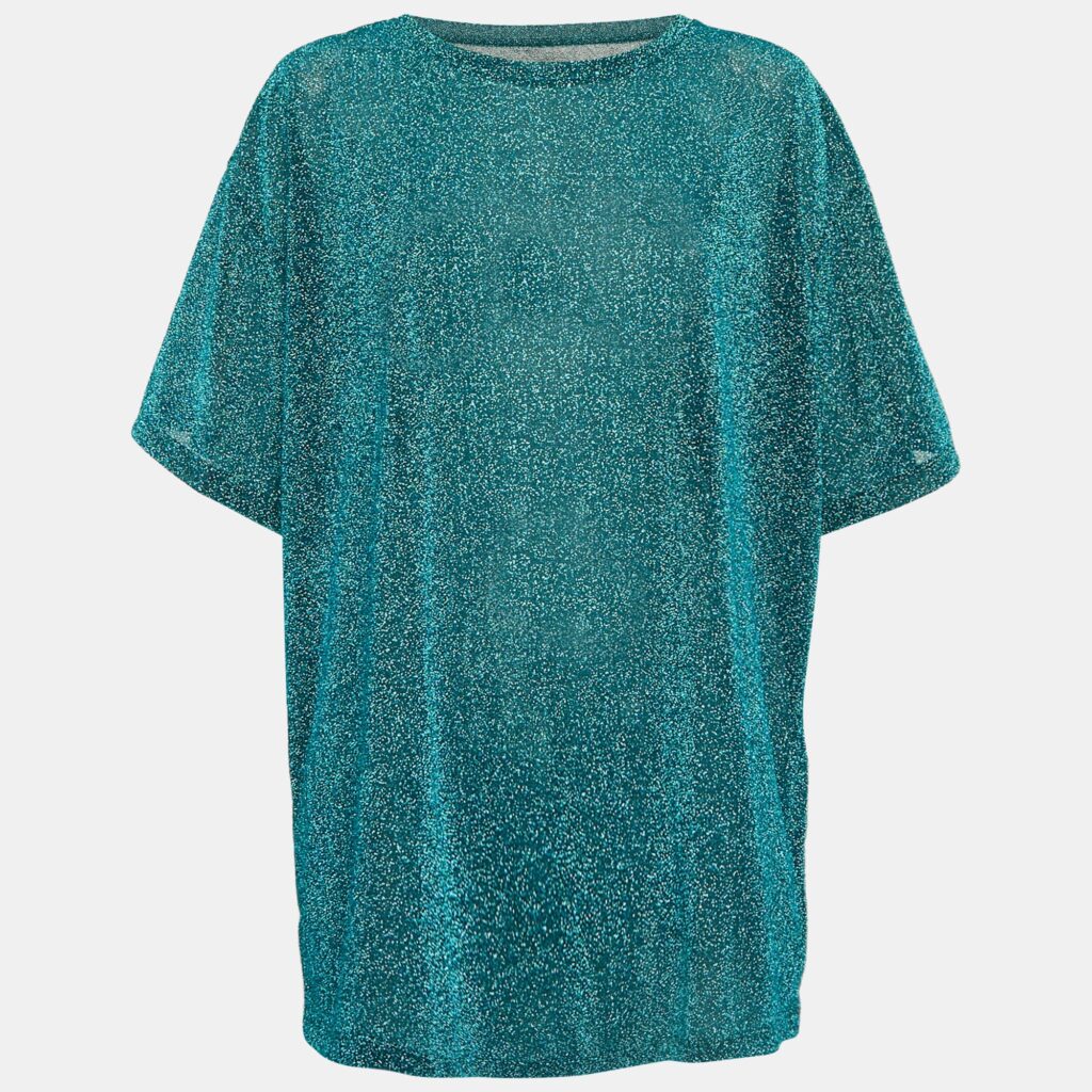 luxury-women-maison-martin-margiela-used-clothes-p1148895-004 Maison Martin Margiela Blue Lurex Knit T-Shirt M