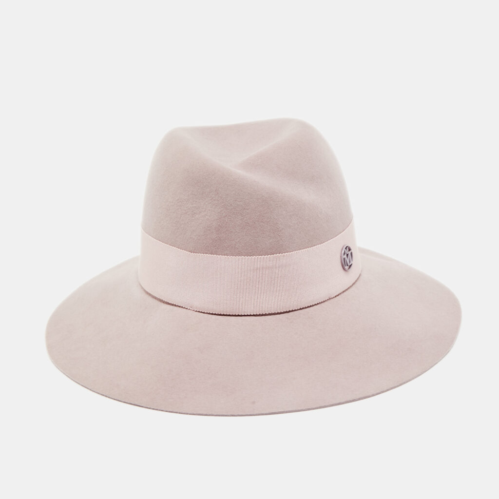 luxury-women-maison-michel-paris-used-accessories-p1159371-001 Maison Michel Paris Lavender Felt Virginie Fedora Hat S