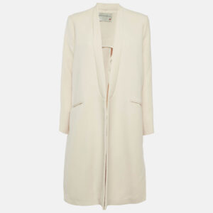 Maison Rabih Kayrouz Beige Wool Slit Detail Overcoat XS