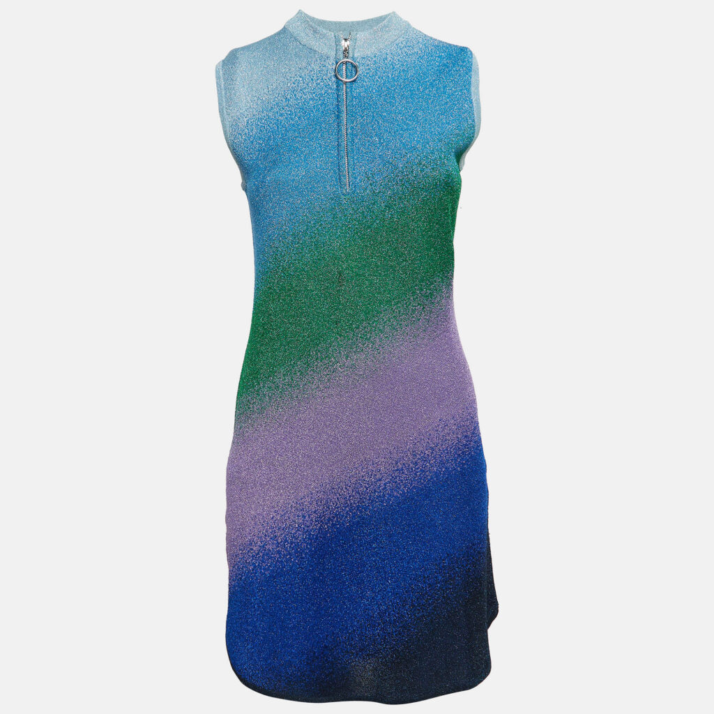luxury-women-maje-used-clothes-p1041976-002 Maje Multicolor Lurex Knit Sleeveless Mini Dress M