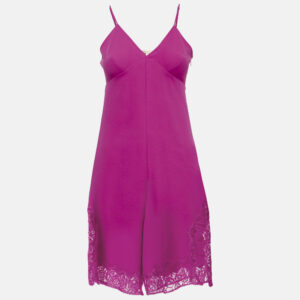 Maje Pink Crepe Lace Trimmed Playsuit S