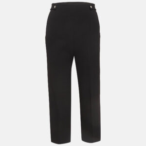 Maje Black Stretch Crepe High Rise Trousers S