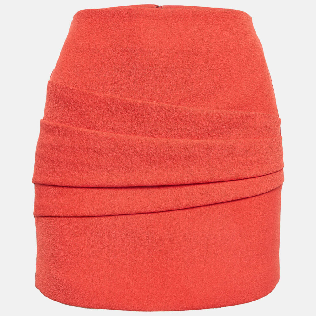 luxury-women-maje-used-clothes-p986667-002 Maje Red Crepe Pleated Mini Skirt S