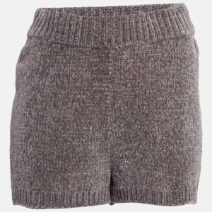 Majorelle Grey Rib Knit Denitza Chenille Shorts L