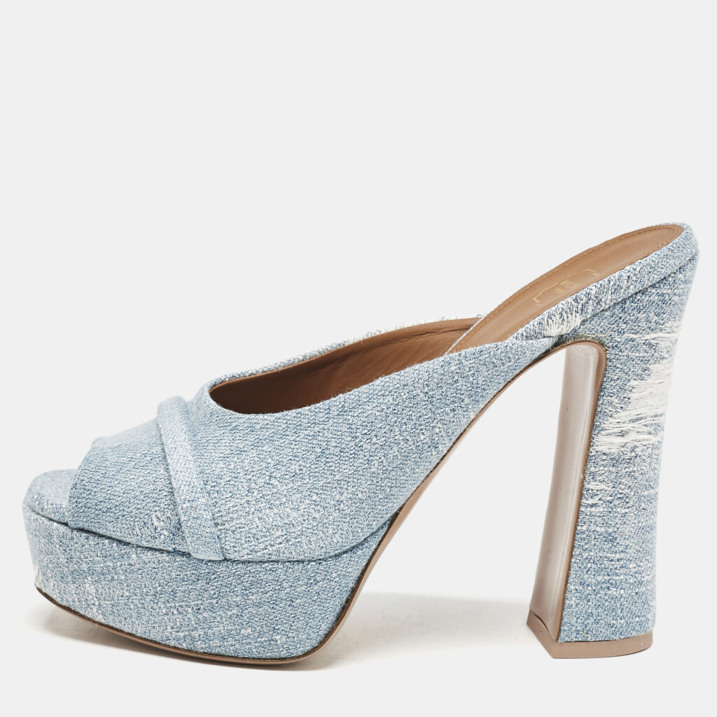 luxury-women-malone-souliers-new-shoes-p1147874-001 Malone Souliers Blue Denim Yasmin Platform Mules Size 38