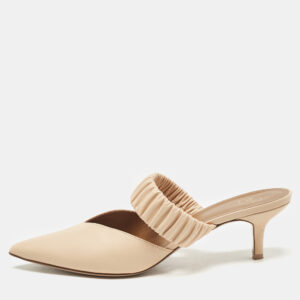 Malone Souliers Brown Woven Leather Maisie Mules Size 40.5