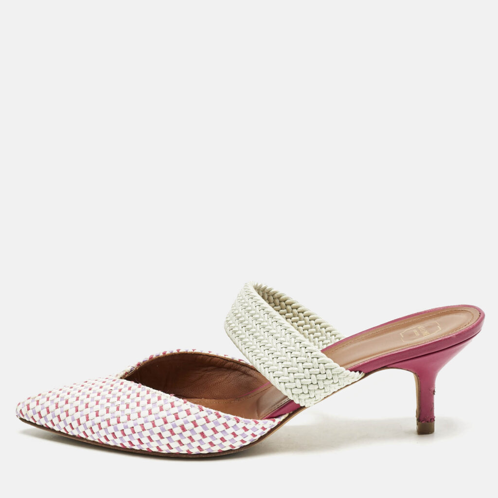 luxury-women-malone-souliers-used-shoes-p1158594-010 Malone Souliers Multicolor Raffia and Cord Maisie Mules Size 39.5
