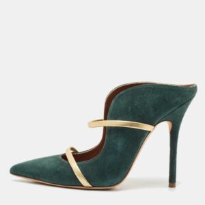 Malone Souliers Green Suede Maureen Pumps Size 37.5