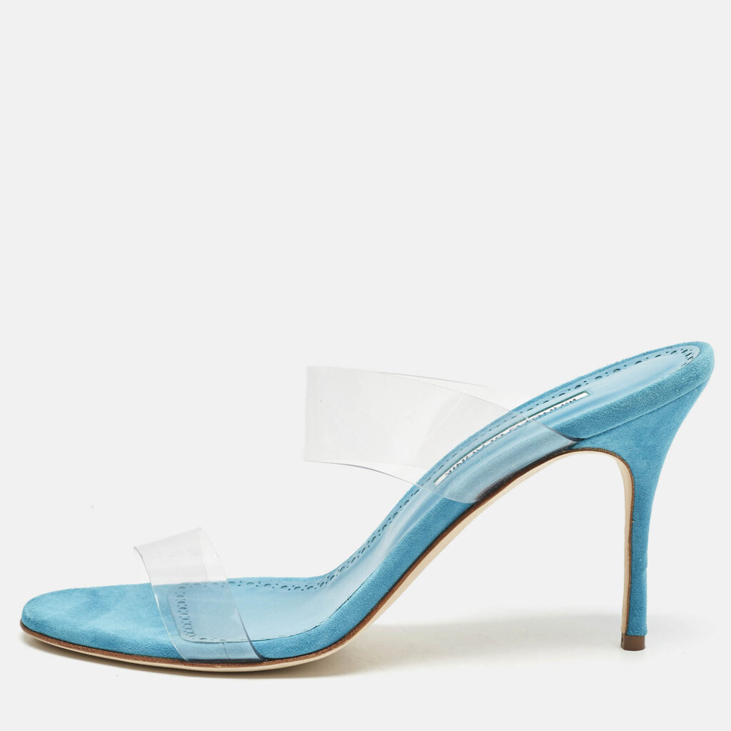 luxury-women-manolo-blahnik-new-shoes-p1152299-010 Manolo Blahnik Transparent PVC Scolto Slide Sandals Size 41
