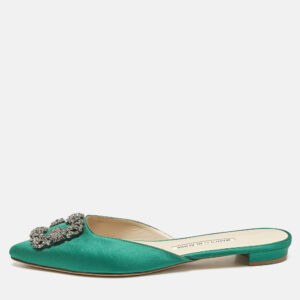 Malone Souliers Multicolor Snakeskin and Leather Maureen Pointed Toe Mules Size 37.5